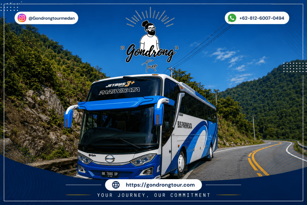 Bus pariwisata untuk sewa rombongan di Medan