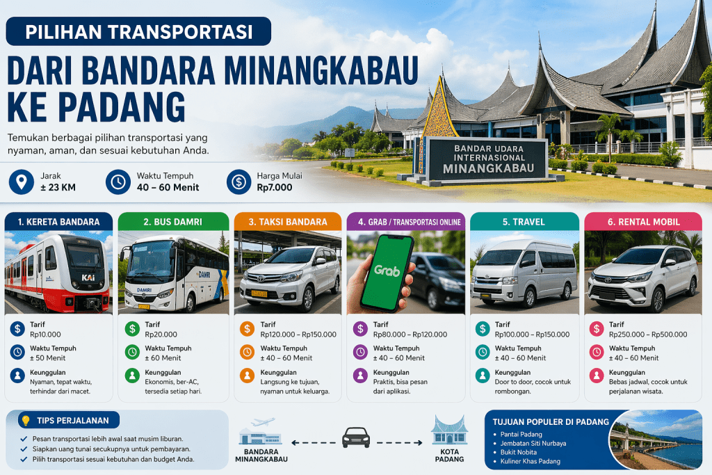 Pilihan Transportasi Dari Bandara Minangkabau